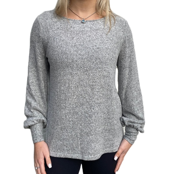 Mango Basics long sleeve sweater puff gray XS - Picture 1 of 15